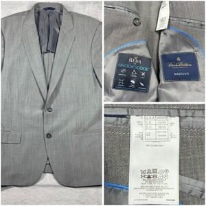 Brooks Brothers Madison Brookscool Men's 44R Blazer Wool Gray